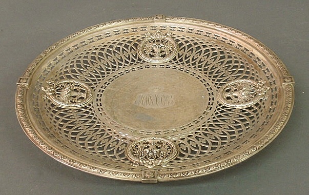 Sterling silver wedding dish of