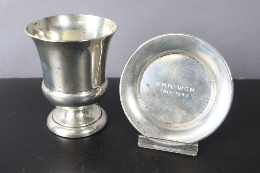 STERLING SILVER WINE CUP AND