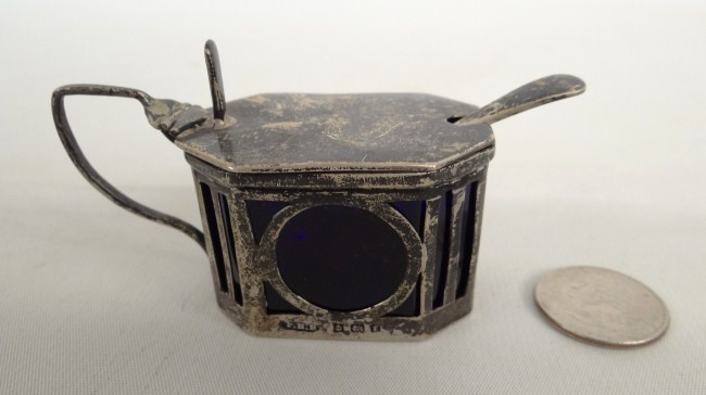 Sterling silver with cobalt