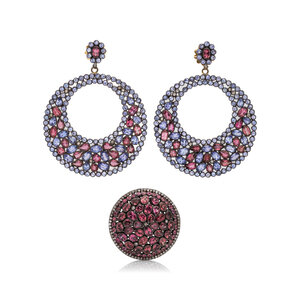 STERLING SILVER, YELLOW GOLD AND
