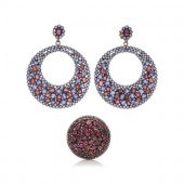 STERLING SILVER, YELLOW GOLD A