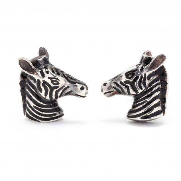 STERLING SILVER ZEBRA MOTIF
