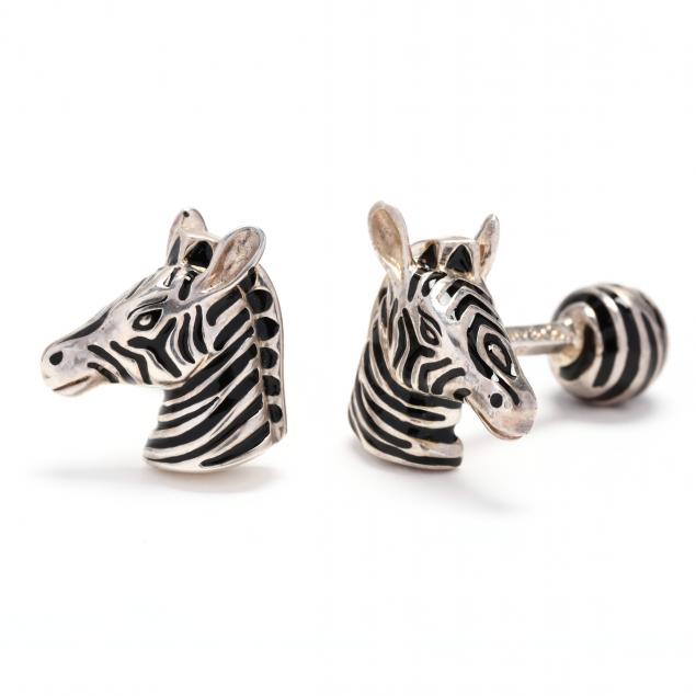 STERLING SILVER ZEBRA MOTIF