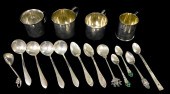 STERLING: SIXTEEN PIECES OF MI