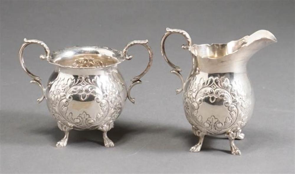 STERLING SUGAR AND CREAMER, 10.15