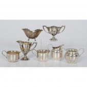 Sterling Sugar and Creamers Pl