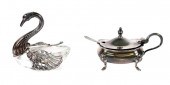STERLING SWAN SALT CELLAR & RE