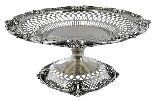 STERLING TAZZA GOLF TROPHYAmerican,