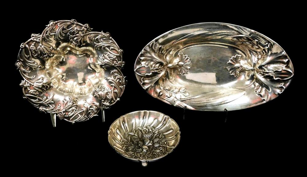 STERLING: THREE ORNATE STERLING