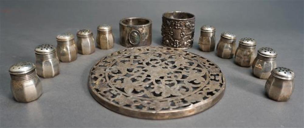 STERLING TRIVET FRAME, ONE NAPKIN