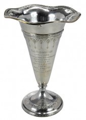 STERLING TRUMPET VASE HORSE TR
