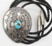 STERLING TURQUOISE KOKOPELLI K
