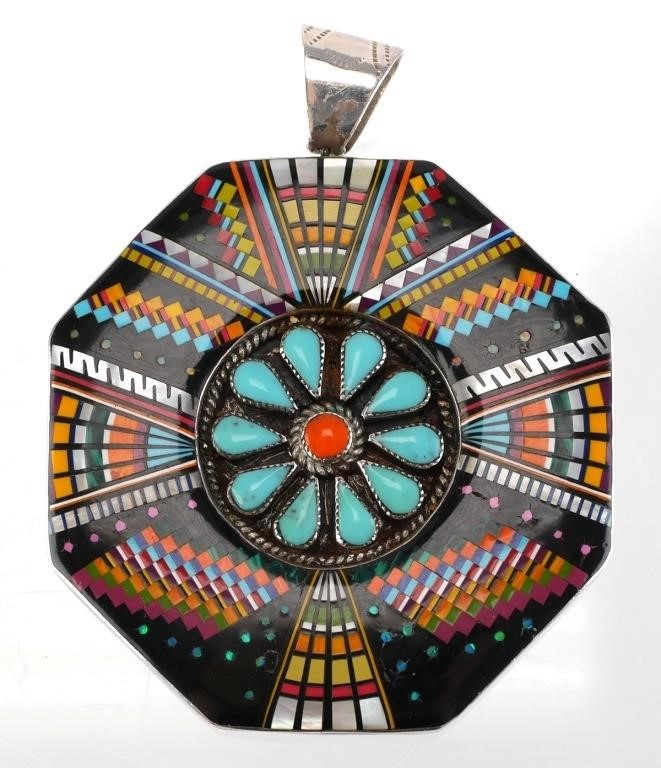 STERLING TURQUOISE ONYX INLAY