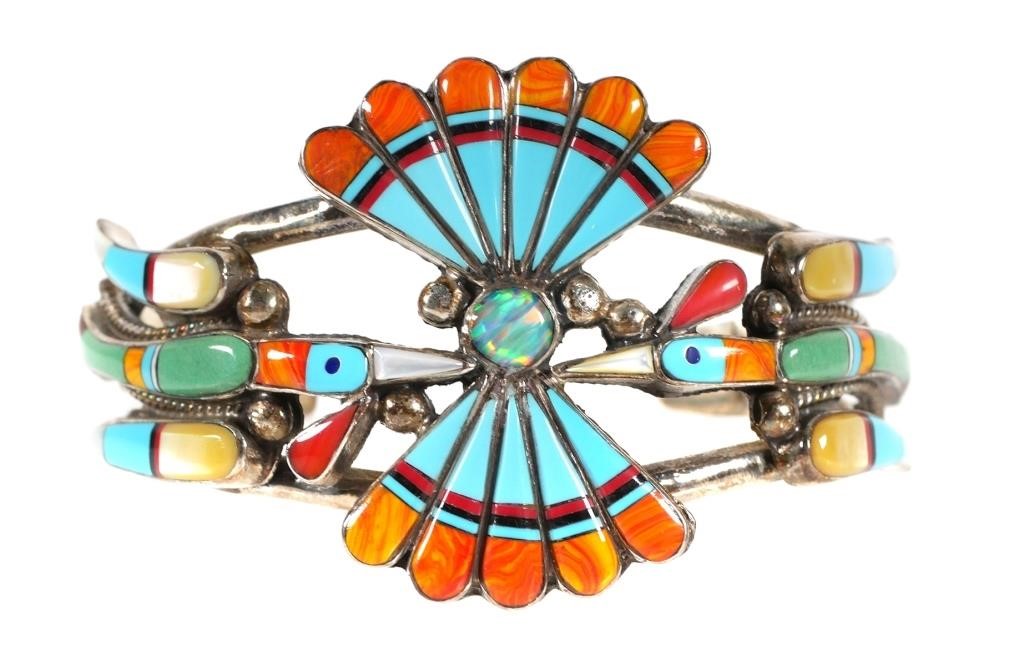 STERLING TURQUOISE THUNDERBIRD CUFF