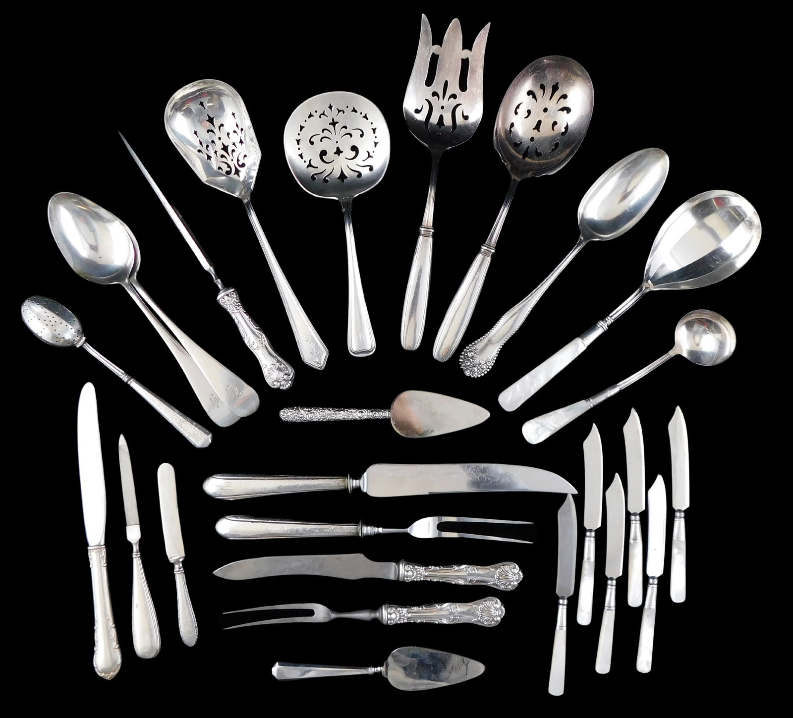 STERLING: TWENTY-SIX PIECES OF