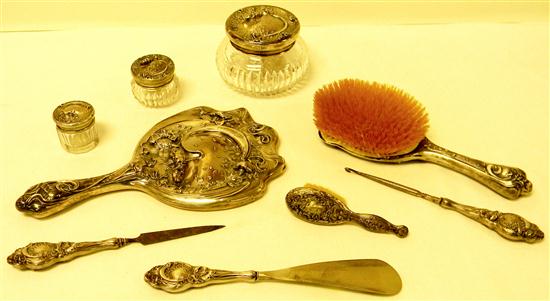 Sterling: vanity set including a