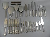 STERLING VANITY SET & SERVING