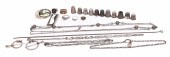Sterling watch chains, rings,