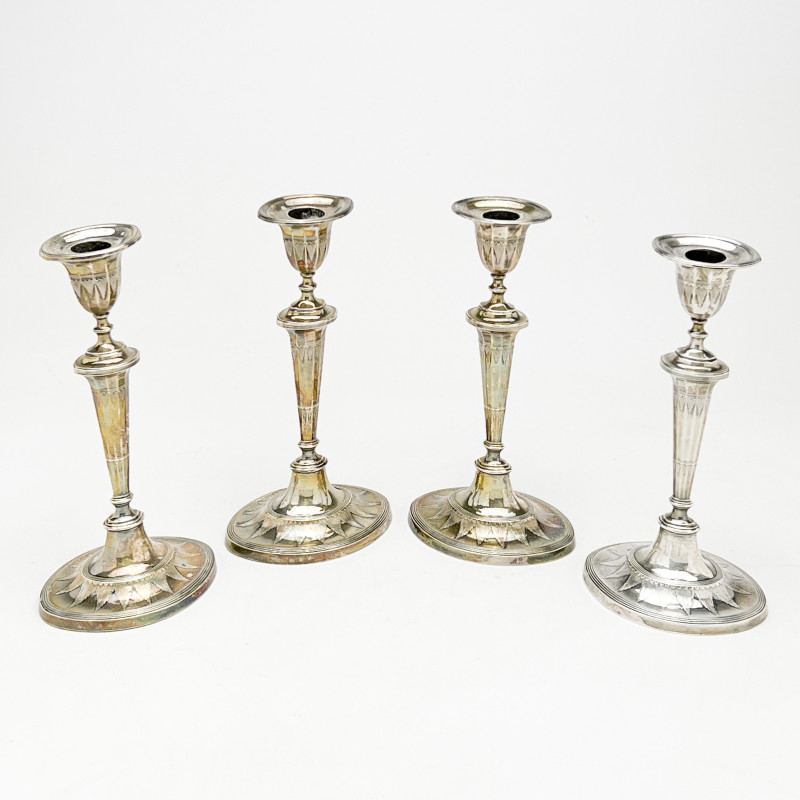 STERLING WEIGHTED CANDLE STICKS,