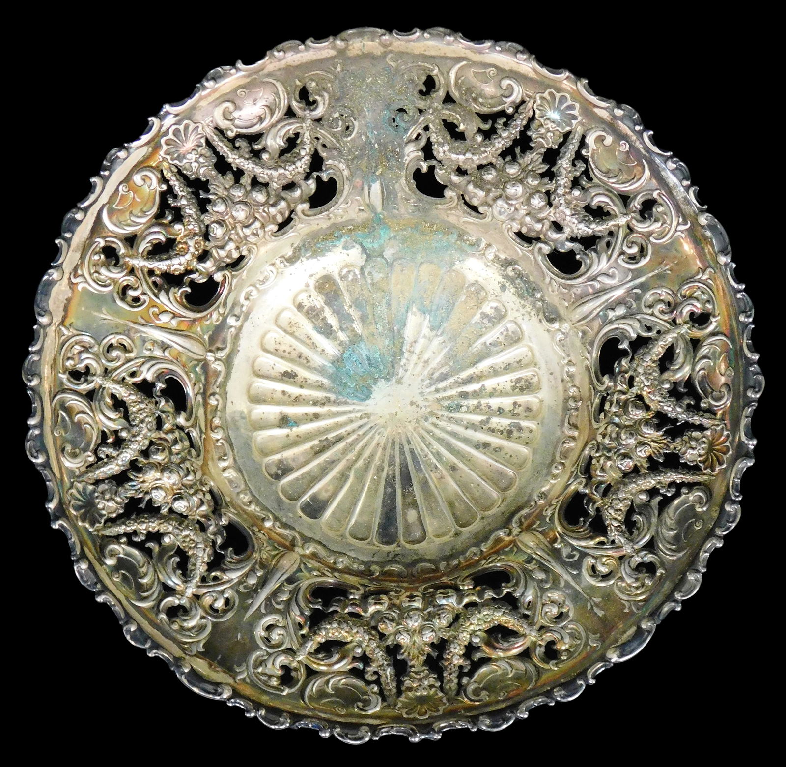 STERLING: WHITING ROUND PIERCED