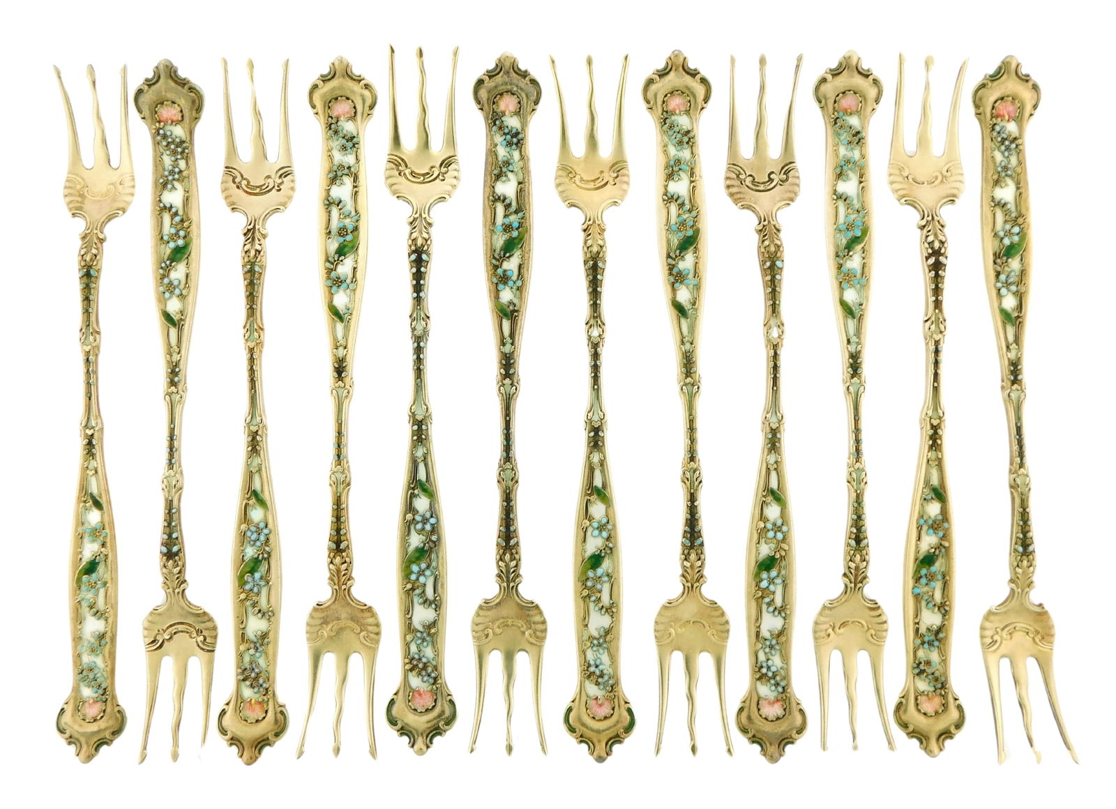STERLING: WHITING, SET OF TWELVE