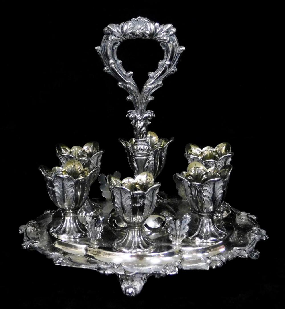 STERLING: WILLIAM IV EGG CRUET,