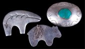 STERLING ZUNI BEAR & TURQUOISE