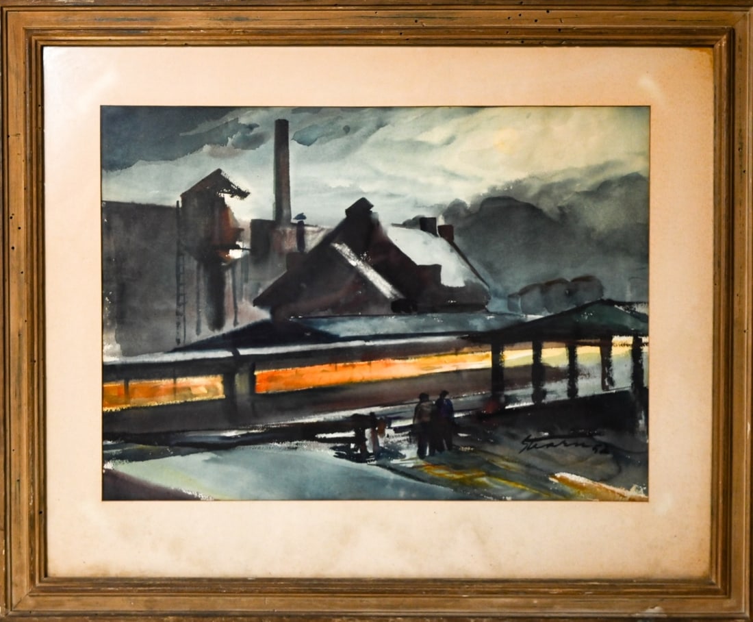STERN SIGNED GOUACHE PAINTING