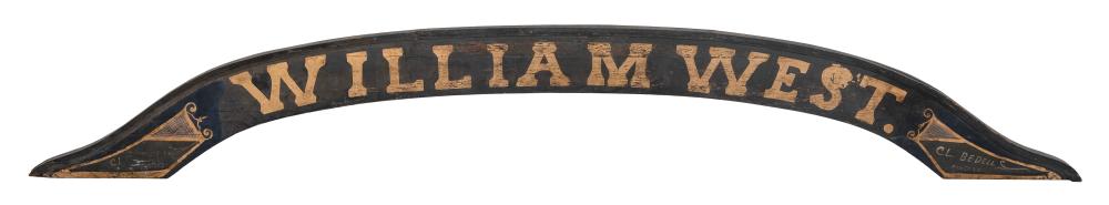 STERNBOARD FROM THE SCHOONER