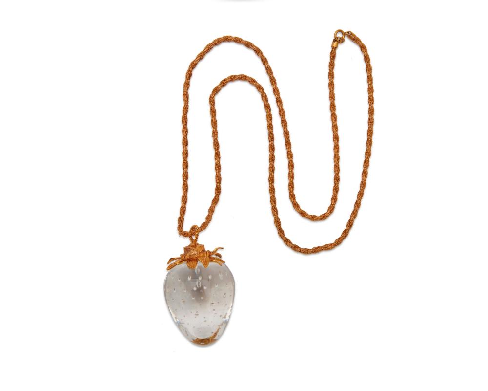 STEUBEN 14K GOLD AND GLASS