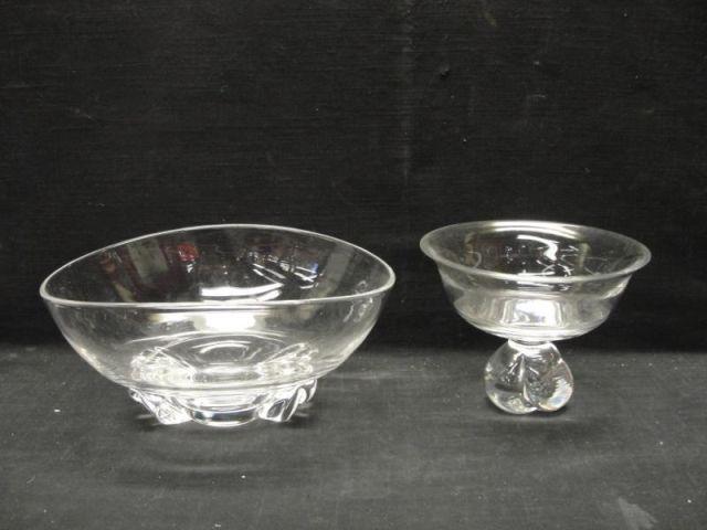STEUBEN. 2 Pieces of Glass. 1 large