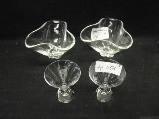 STEUBEN. 4 Pieces: Pair of Bowls