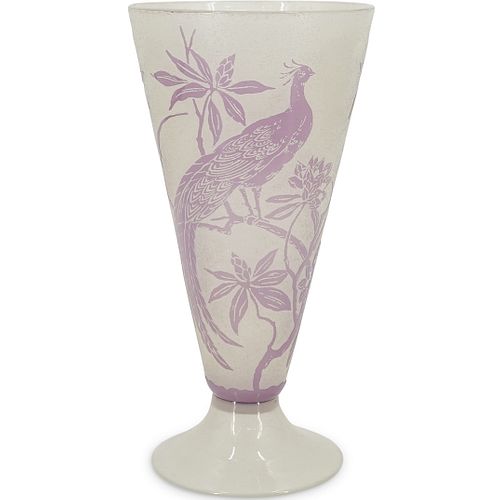 STEUBEN ACID-ETCHED AMETHYST OVER