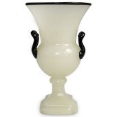 STEUBEN ALABASTER GLASS URN FO