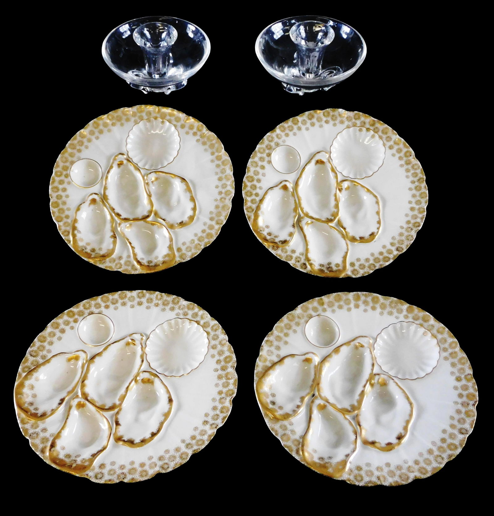 STEUBEN AND LIMOGES SERVING WARE,