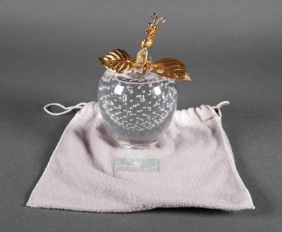 STEUBEN ART GLASS APPLE OF EDEN