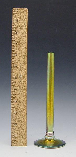 STEUBEN AURENE BUD VASE: Unusual