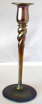 STEUBEN AURENE GOLD TWIST BASE