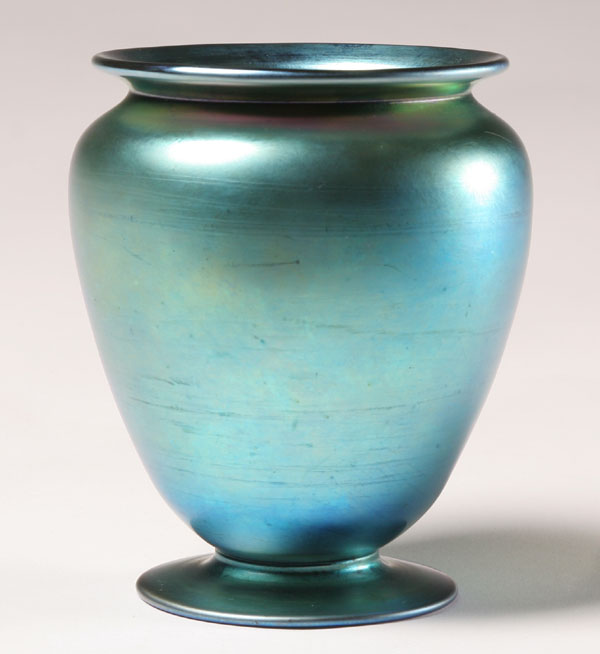 Steuben Aurene iridescent blue