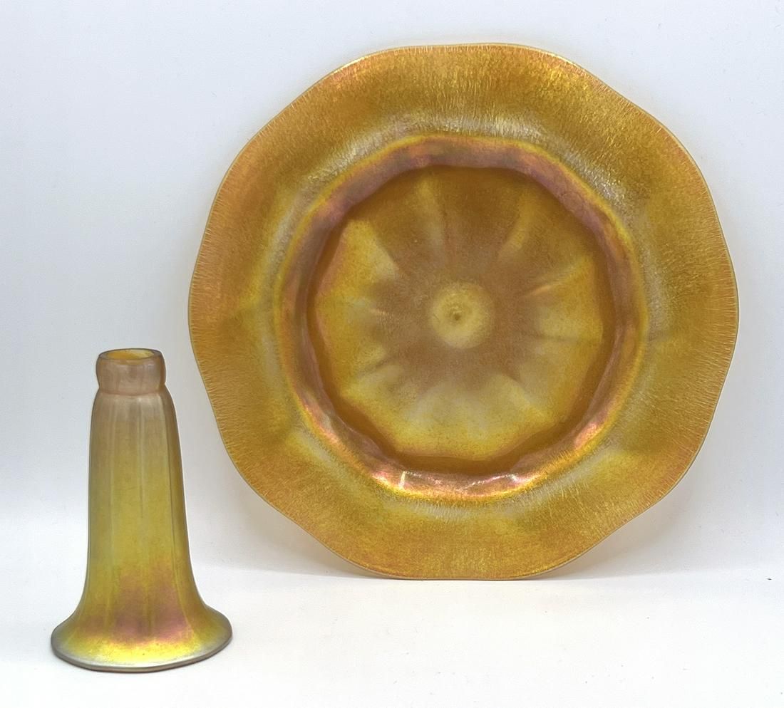 STEUBEN "AURENE" PLATE ATTRIB TO