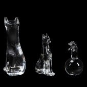 STEUBEN & BACCARAT CRYSTAL ANI
