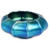 STEUBEN BLUE AURENE BOWLDESCRI