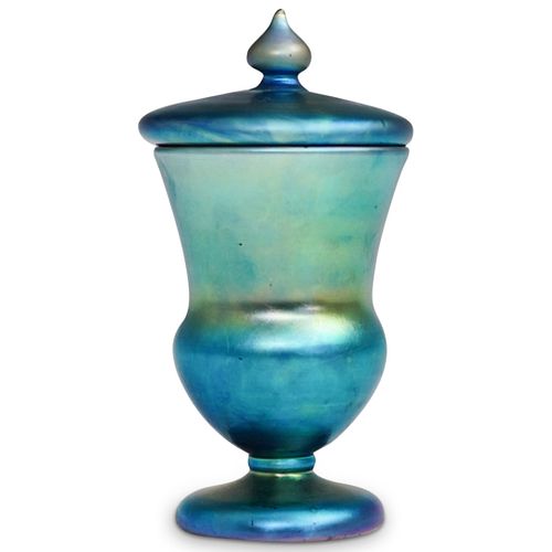 STEUBEN BLUE AURENE COVERED