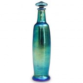 STEUBEN BLUE AURENE DECANTER H