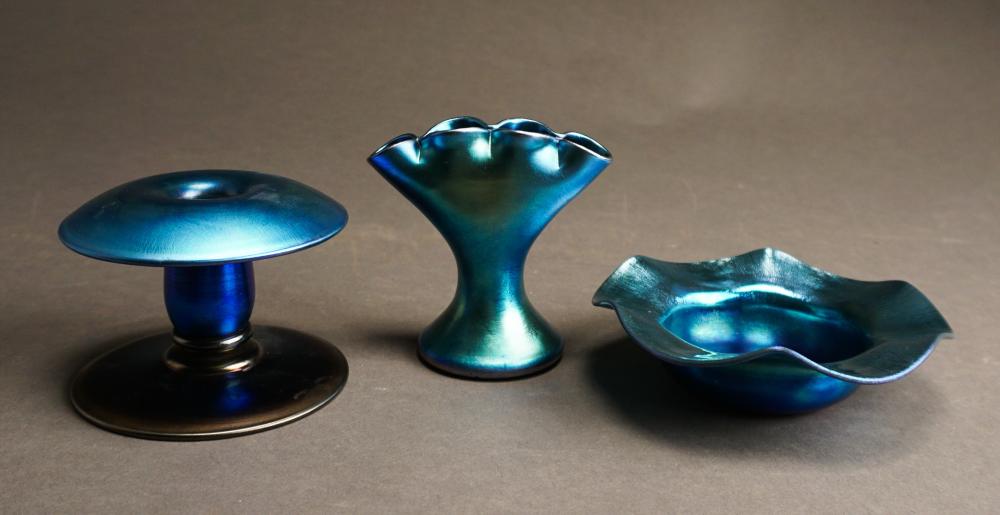 STEUBEN BLUE AURENE GLASS
