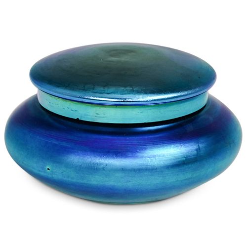 STEUBEN BLUE AURENE PUFF