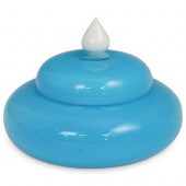 STEUBEN BLUE JADE PUFF BOX W/