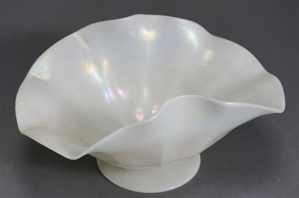 STEUBEN CALACITE GLASS FOLIATED