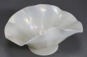 STEUBEN CALACITE GLASS FOLIATE