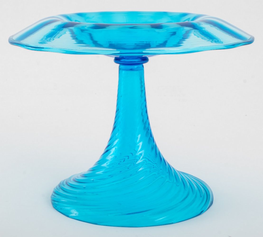 STEUBEN CELESTE BLUE SPIRAL